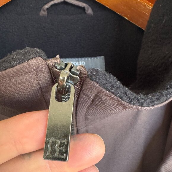 Vintage 90s Perry Ellis Portfolio Brown Double Collar Insulated  Coat Size XXL - Picture 4 of 16